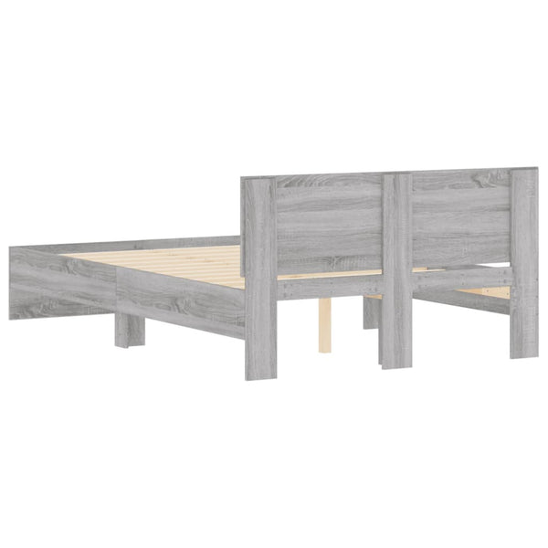 Bettrahmen Sonoma Grau mit Kopfteil Dariu 120x190cm