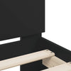 Schwarzes Bettgestell mit Kopfteil und LED-Beleuchtung Aura 135x190cm