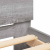 Graues Bettgestell mit Kopfteil und LED-Beleuchtung Galasel 140x190cm (Sonoma)