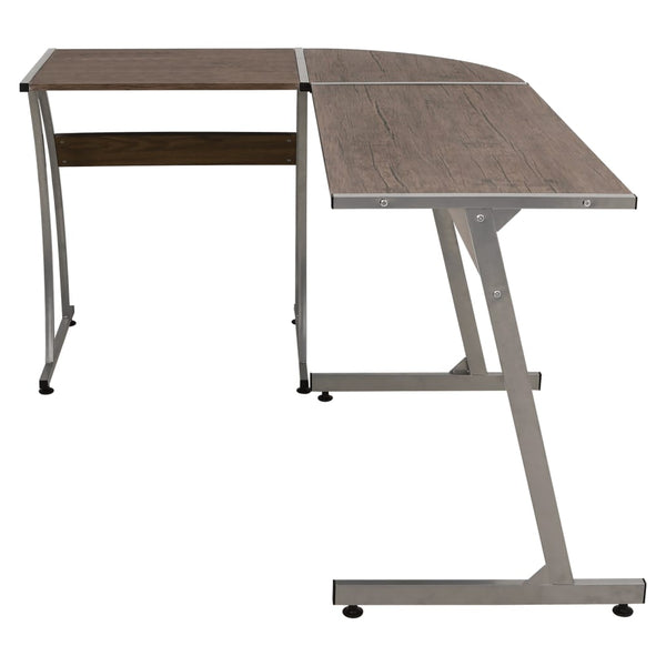 Brauner Eckschreibtisch Irinica (Holz)