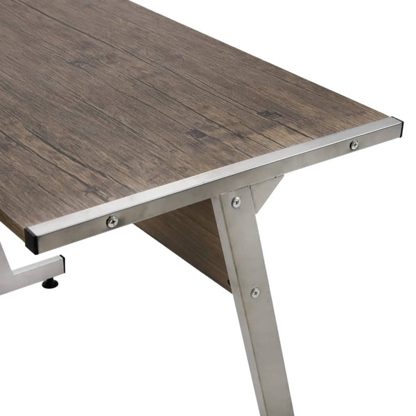 Brauner Eckschreibtisch Irinica (Holz)