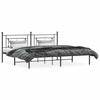 Schwarzes Metallbettgestell mit Kopfteil Hartia 193x203cm