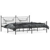 Schwarzes Metallbettgestell mit Kopfteilen Hartia 200x200cm