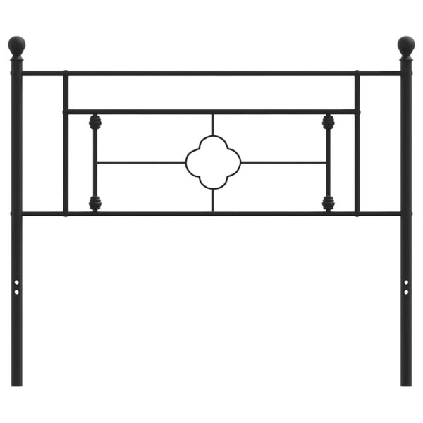 Schwarzes Metallkopfteil Vinu 107cm
