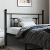 Schwarzes Metallkopfteil Vinu 107cm