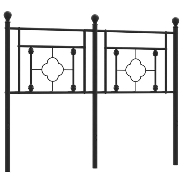 Musta metallinen sängynpääty Vinu 120cm