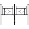 Musta metallinen sängynpääty Vinu 120cm