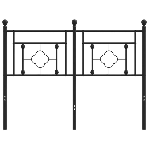 Musta metallinen sängynpääty Vinu 120cm