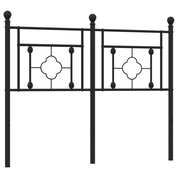 Musta metallinen sängynpääty Vinu 120cm