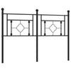 Musta metallinen sängynpääty Vinu 140cm