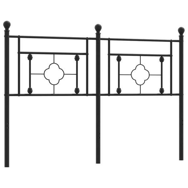 Musta metallinen sängynpääty Vinu 140cm