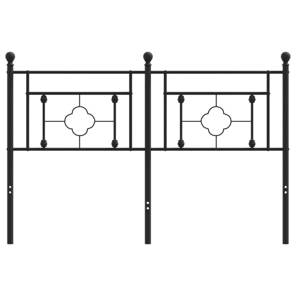 Musta metallinen sängynpääty Vinu 140cm