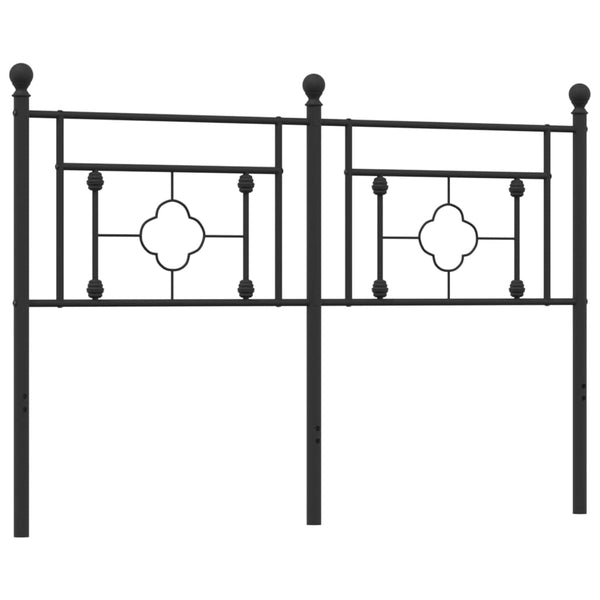 Musta metallinen sängynpääty Vinu 140cm