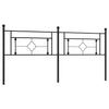 Schwarzes Metallkopfteil Vinu 193 cm