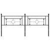 Schwarzes Metallkopfteil Vinu 193 cm