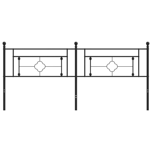 Schwarzes Metallkopfteil Vinu 193 cm