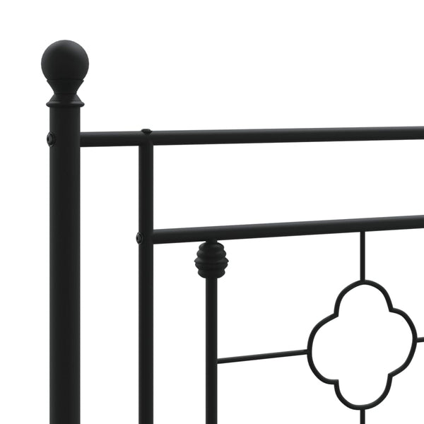 Schwarzes Metallkopfteil Vinu 193 cm