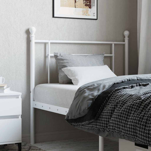 Weißes Metallkopfteil Vinu 100cm