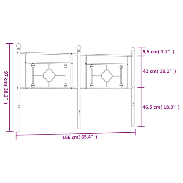 Weißes Metallbettgestell Vinu 160cm
