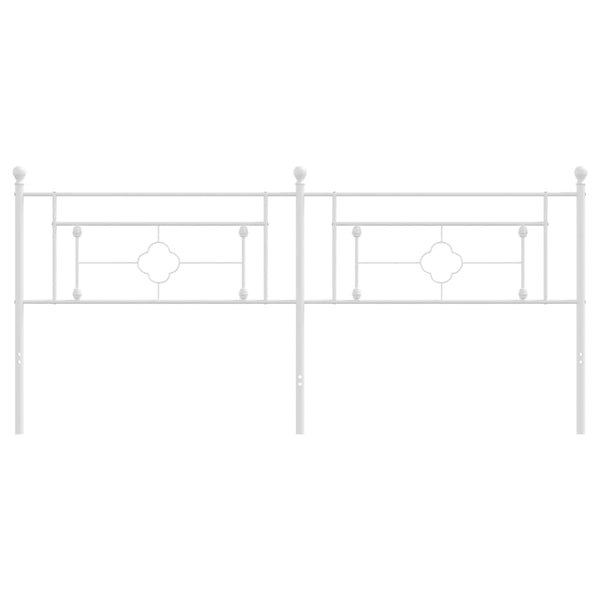 Weißes Metallkopfteil Vinu 193 cm
