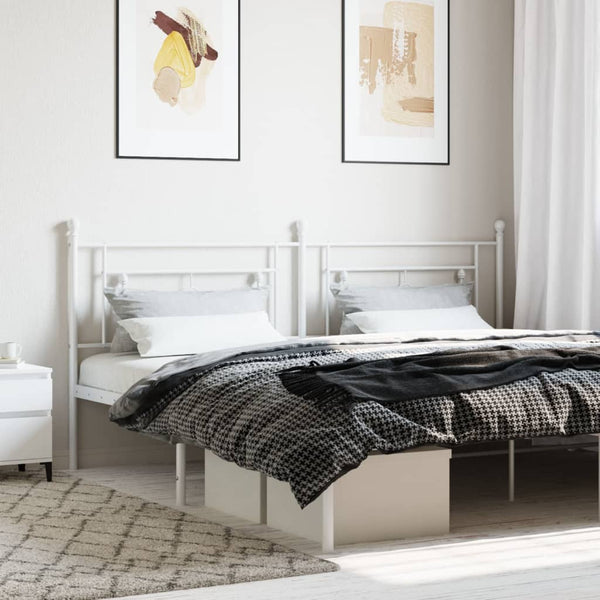 Weißes Metallkopfteil Vinu 193 cm