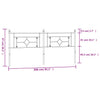Valkoinen metallinen sängynpääty Vinu 200cm