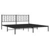 Schwarzes Metallbettgestell mit Kopfteil Tchervincky 193x203cm