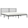 Schwarzes Metallbettgestell mit Kopfteil Tchervincky 193x203cm