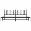 Schwarzes Metallbettgestell mit Kopfteil Tchervincky 193x203cm