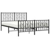 Schwarzes Metallbettgestell mit Kopfteil Tchervincky 135x190cm