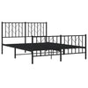 Schwarzes Metallbettgestell mit Kopfteil Tchervincky 135x190cm