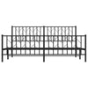 Schwarzes Metallbettgestell mit Kopfteil Tchervincky 183x213cm