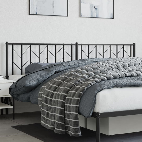 Schwarzes Metallkopfteil Evangheniea 200cm