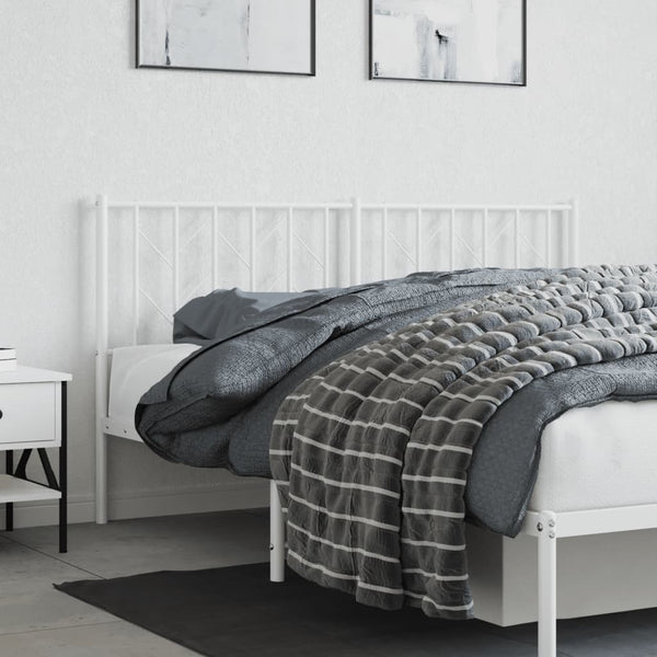 Valkoinen metallinen sängynpääty Evangheniea 160cm