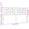 Valkoinen metallinen sängynpääty Evangheniea 160cm