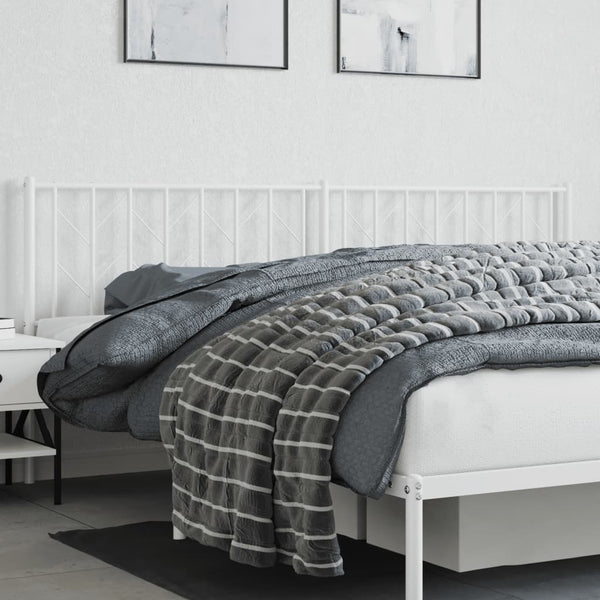 Weißes Metallkopfteil Evangheniea 200 cm