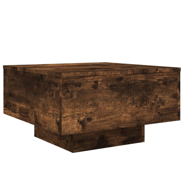 Couchtisch Carlene aus geräucherter Eiche 55x55x31cm (Holz)