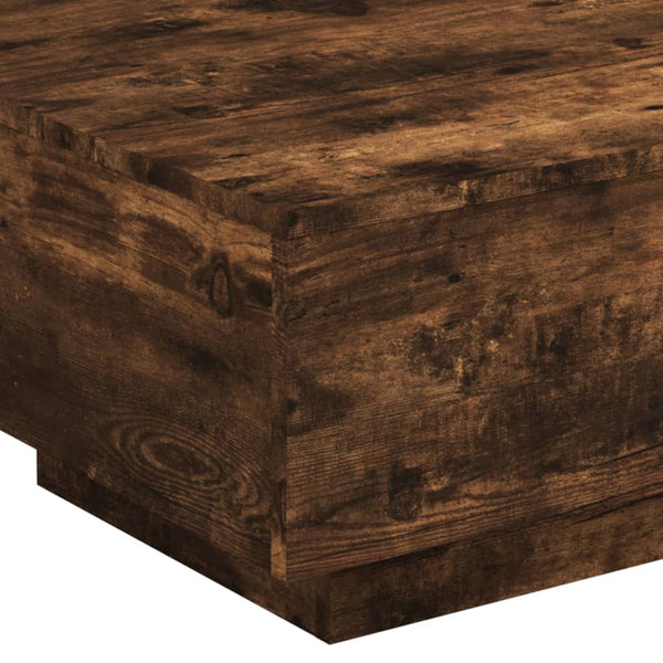 Couchtisch Carlene aus geräucherter Eiche 55x55x31cm (Holz)