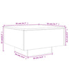 Couchtisch Carlene aus geräucherter Eiche 55x55x31cm (Holz)