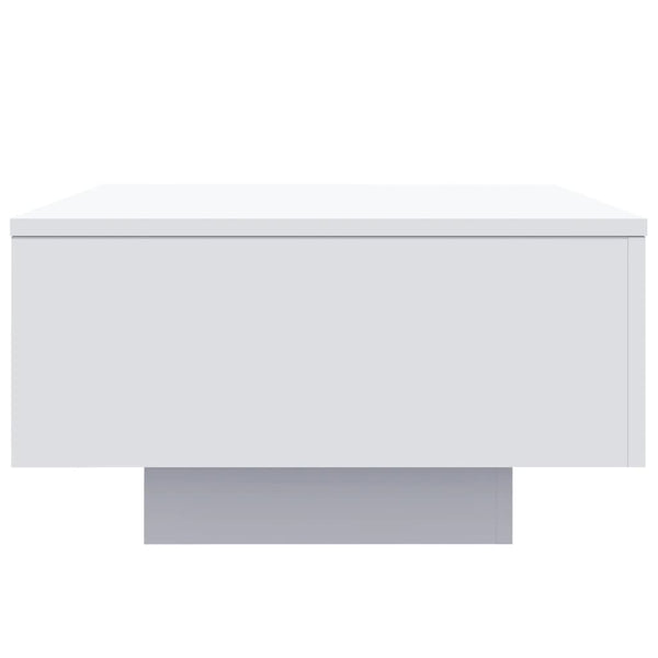 Valkoinen sohvapöytä led-valoilla Pimpi 55x55x31cm