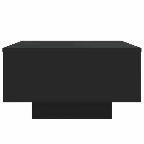 Schwarzer Couchtisch mit LED-Beleuchtung Pimpi 55x55x31cm