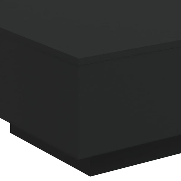 Schwarzer Couchtisch mit LED-Beleuchtung Pimpi 55x55x31cm