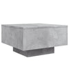 Betongrauer Couchtisch mit LED-Beleuchtung Pimpi 55x55x31cm