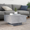 Betongrauer Couchtisch mit LED-Beleuchtung Pimpi 55x55x31cm