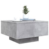 Betongrauer Couchtisch mit LED-Beleuchtung Pimpi 55x55x31cm