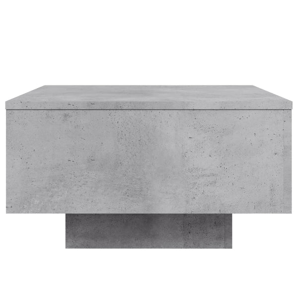 Betongrauer Couchtisch mit LED-Beleuchtung Pimpi 55x55x31cm
