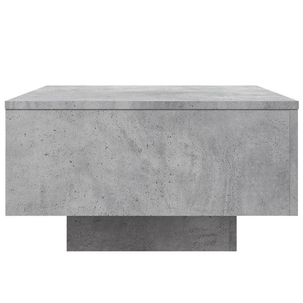Betongrauer Couchtisch mit LED-Beleuchtung Pimpi 55x55x31cm