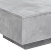 Betongrauer Couchtisch mit LED-Beleuchtung Pimpi 55x55x31cm