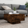 Couchtisch Räuchereiche mit LED-Beleuchtung Pimpi 55x55x31cm