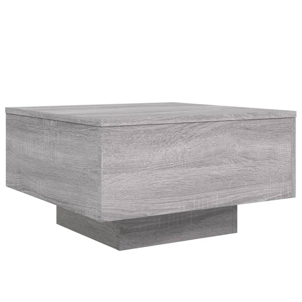 Harmaa sohvapöytä led-valoilla Pimpi 55x55x31cm (sonoma)